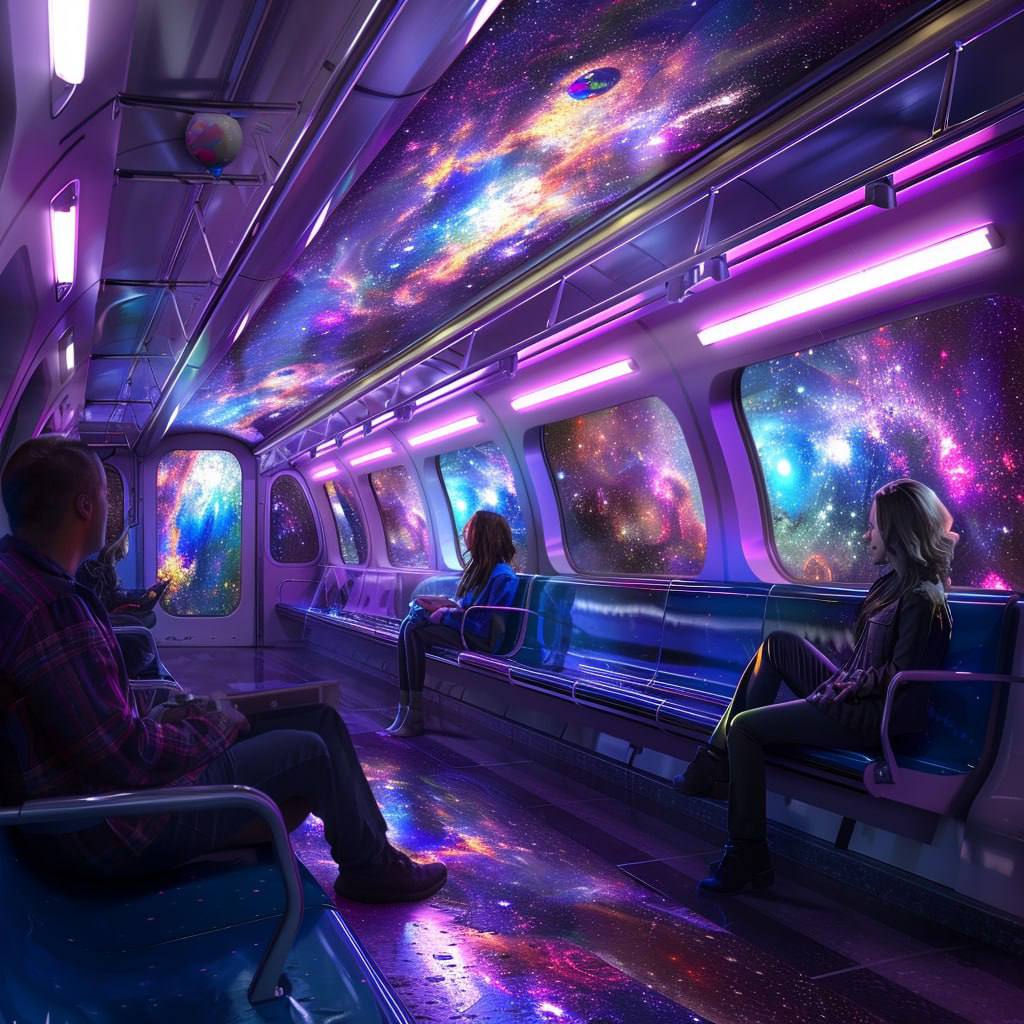 В Нижнем Новгороде нарисовали нейрохолст с изображением космических станций метро